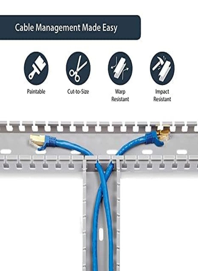 AR TAPES & PLASTICS PVC AR Duct Cable Tray Managers/Wiring Channels/Cable Tray PVC FRLS Type 50 cm (Size -45 X 45) Pack of 5 - Image 2